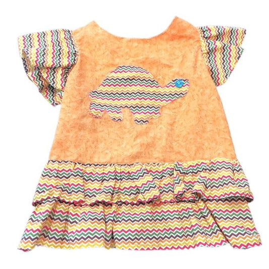 2/3 handmade turtle dress chevron