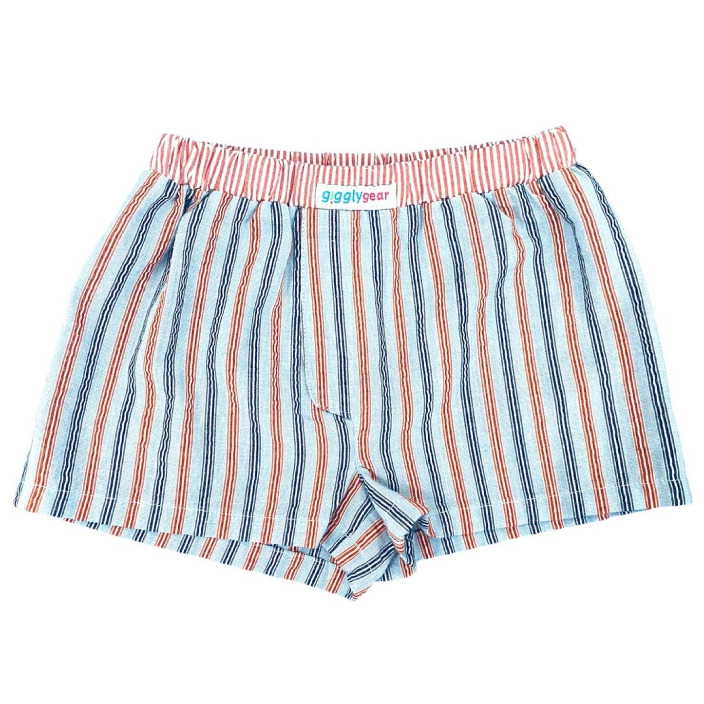 Baby boys striped elastic waist shorts