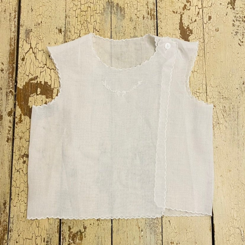 Vintage embroidered diaper shirt