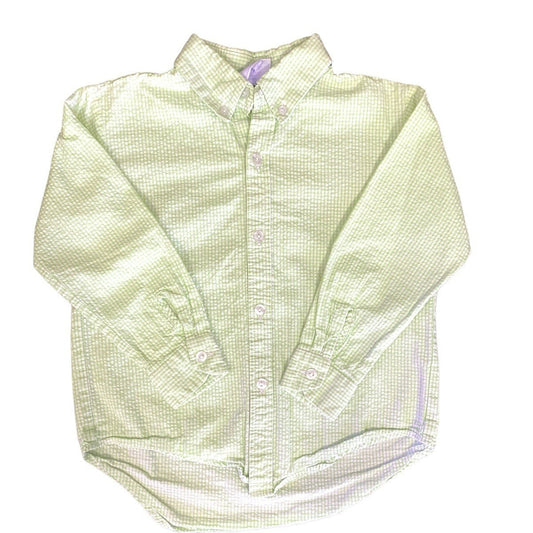 Size 5 green seersucker Little English button down