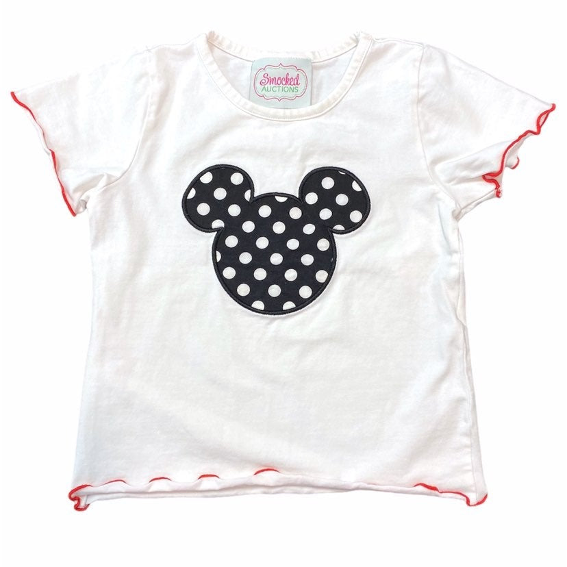 Mickey Mouse girls applique top