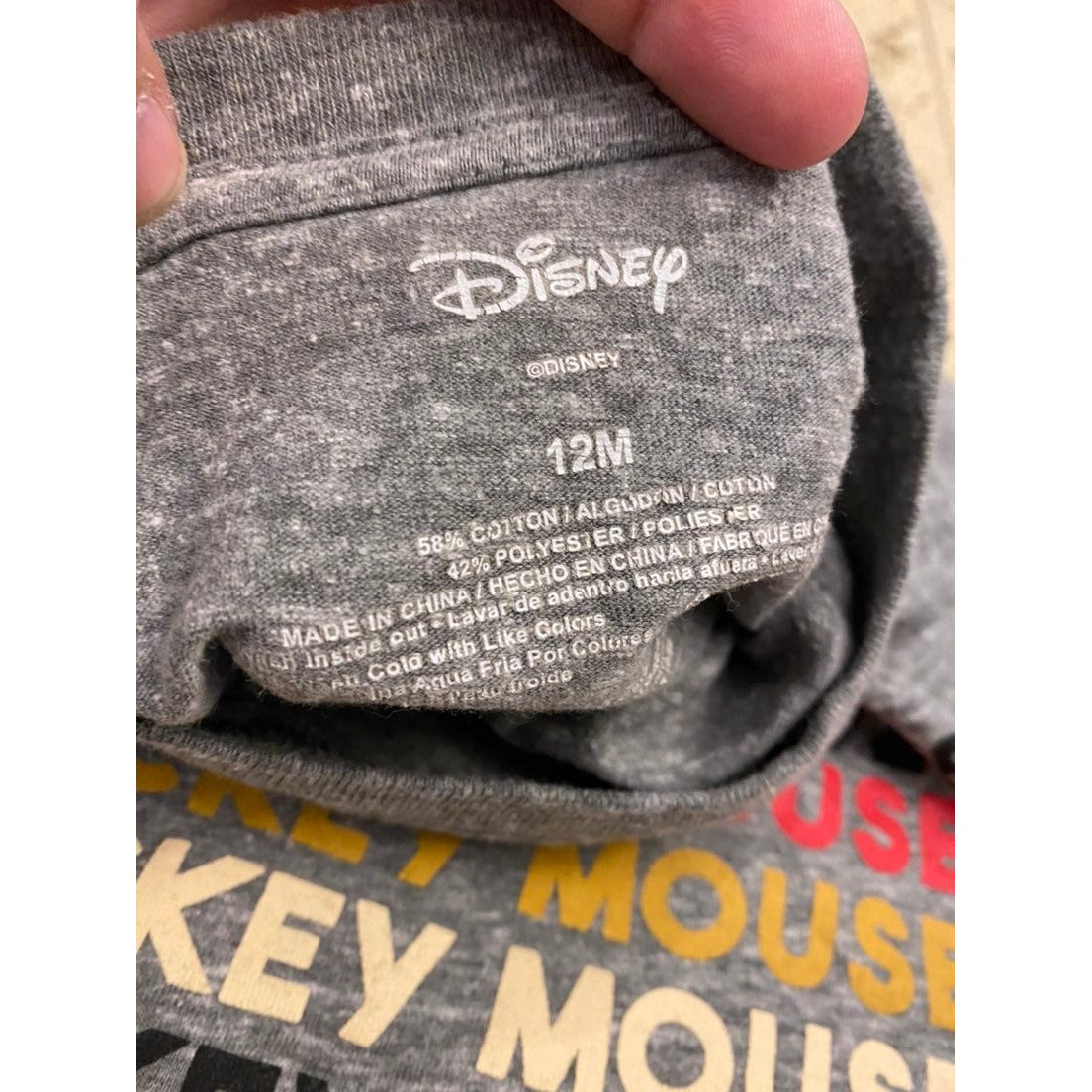 12 months vintage mickey mouse tee