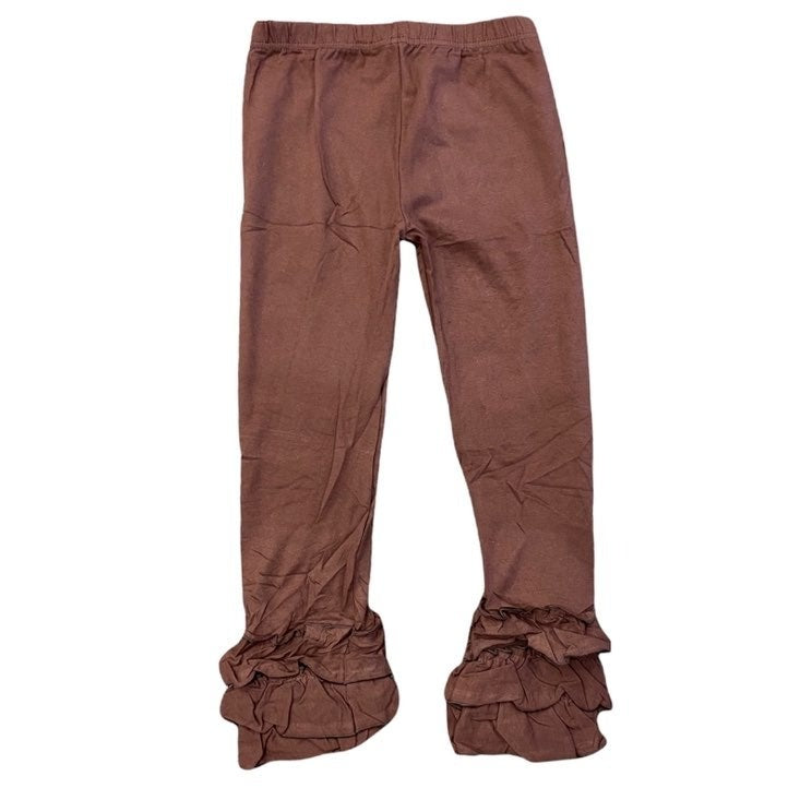 New Girls brown ruffle pants