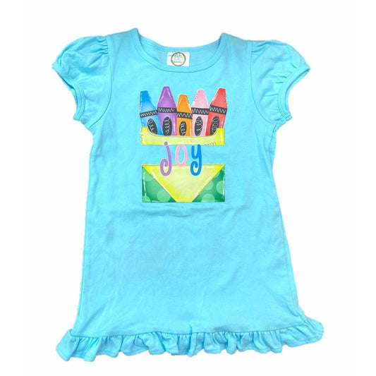 Size 10 crayons back to school top