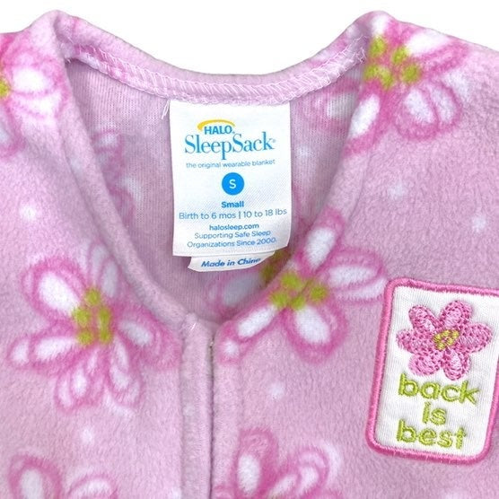 Pink floral Halo SleepSack size small