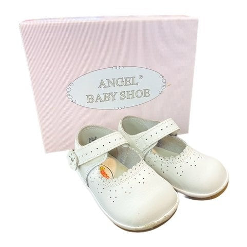 Size 3 white angel baby shoes