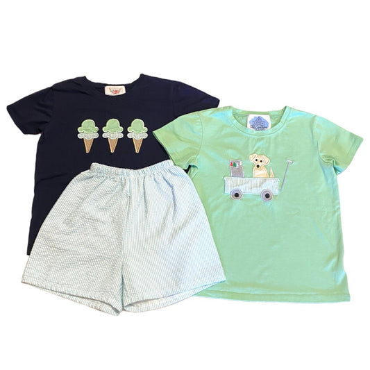 7/8 boys seersucker shorts bundle
