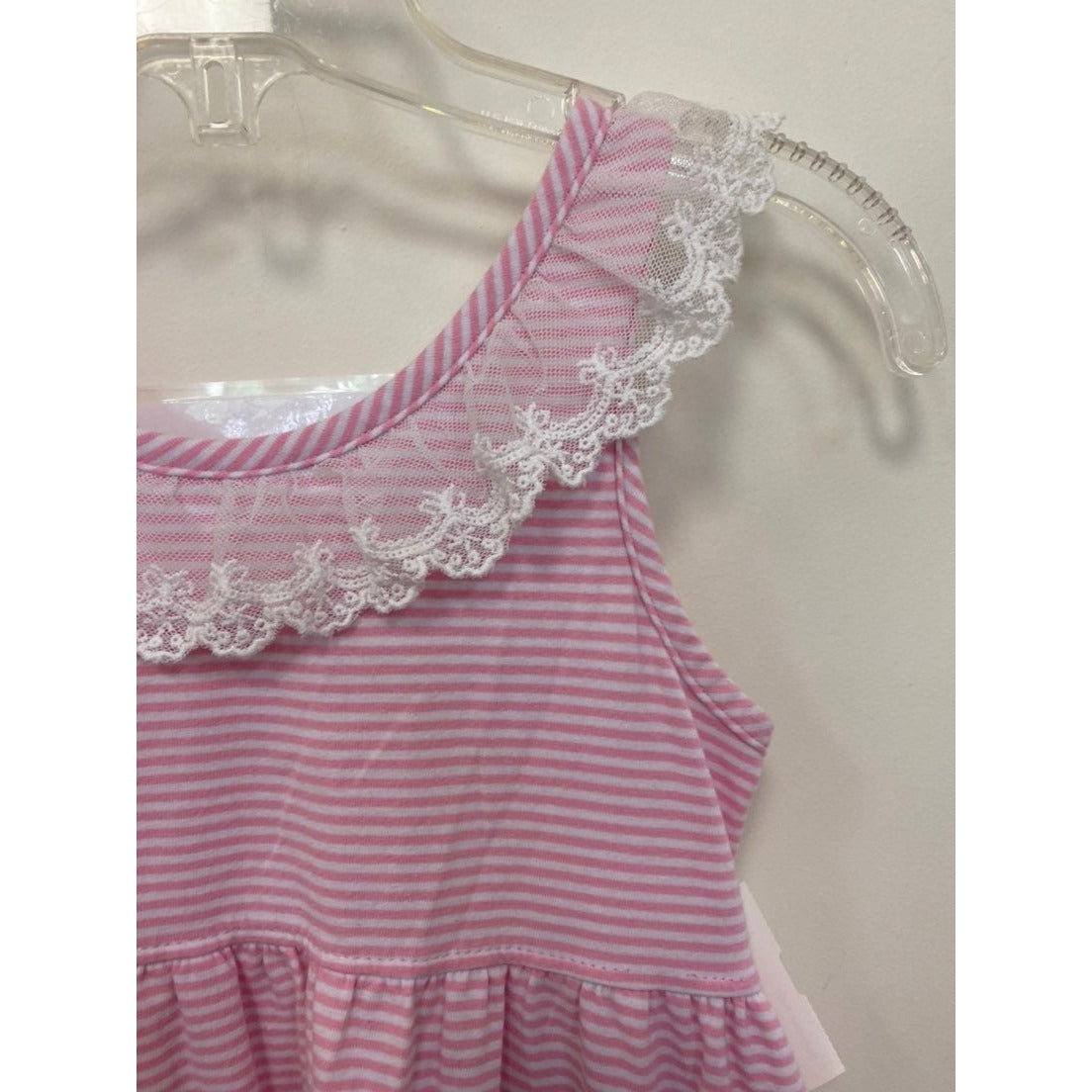 Size 8 pink striped girls boutique dress