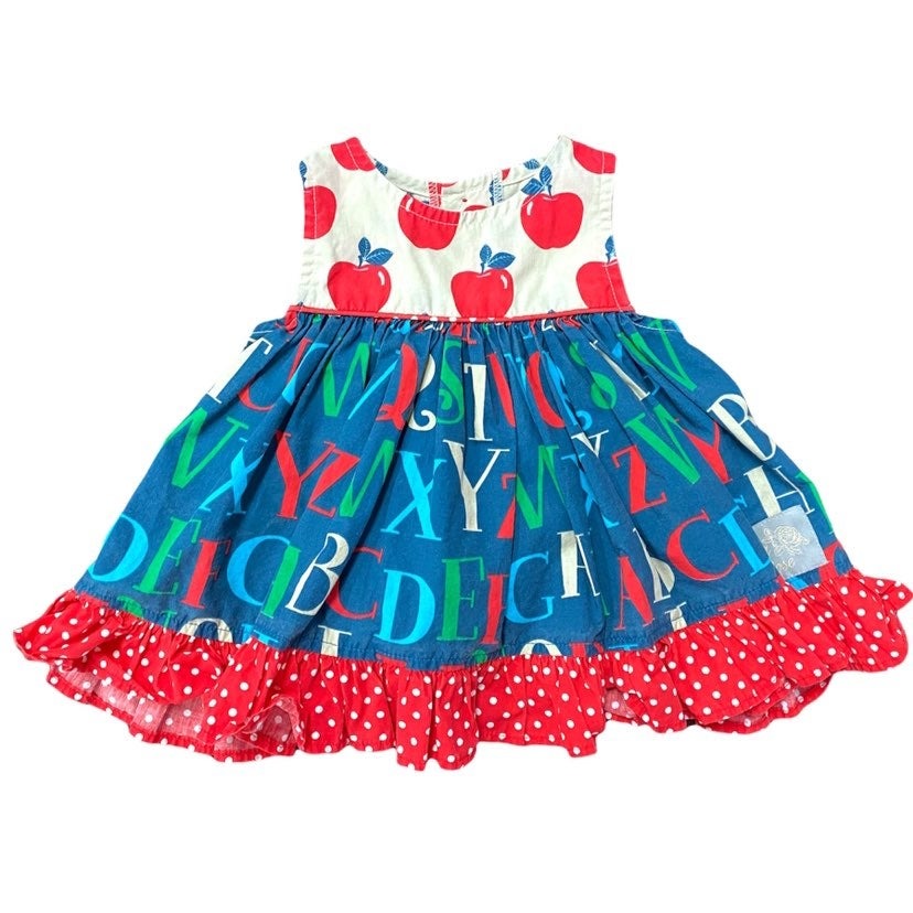 6 months Eleanor Rose Alphabet soup school Dress