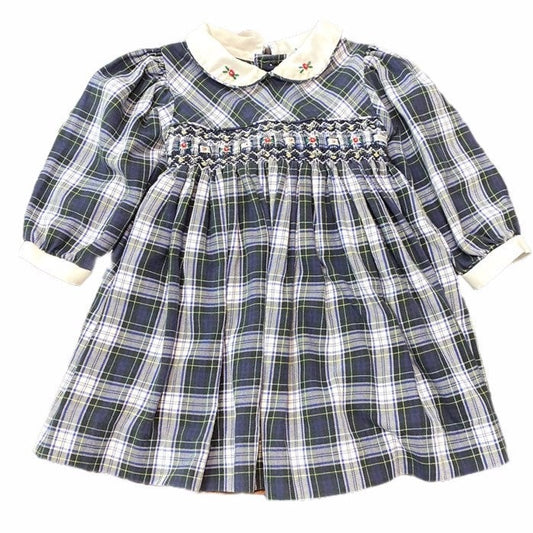 24 months vintage smocked plaid Dress