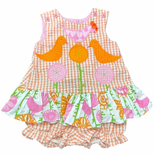 12 months bailey boys birds bloomer set