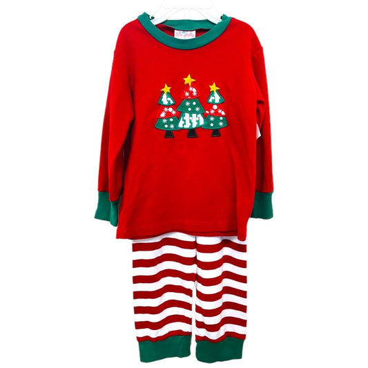 Size 2 Christmas tree appliqué pajamas