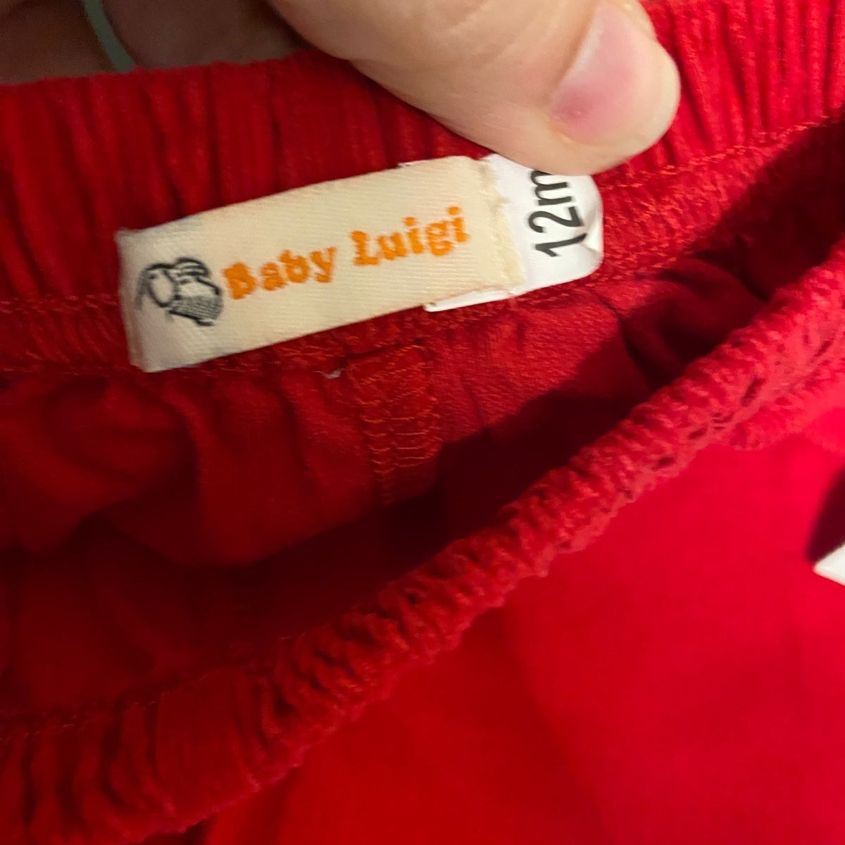 12 months red corduroy ruffle pants