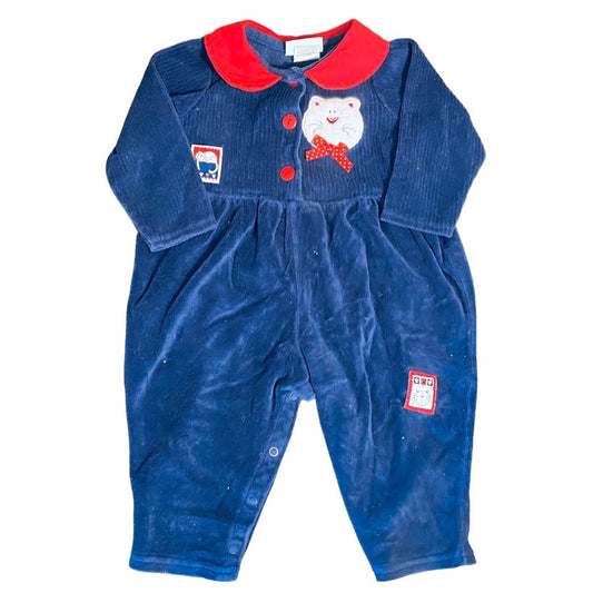 12 months vintage Buster Brown cat romper