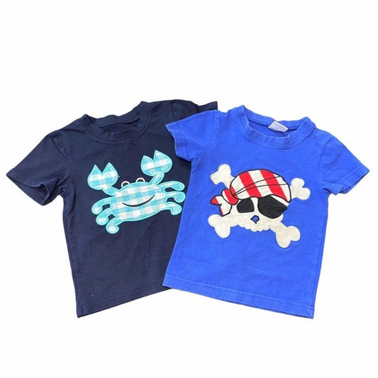 18-24 months or 2T appliqué tee bundle