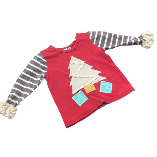 12 months ruffle Christmas top