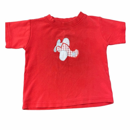 Size 2 Airplane appliqué tee