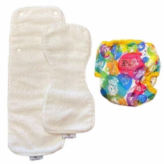 Rumparooz Tokidoki unicorn newborn cloth diaper cover 6r soaker bundle