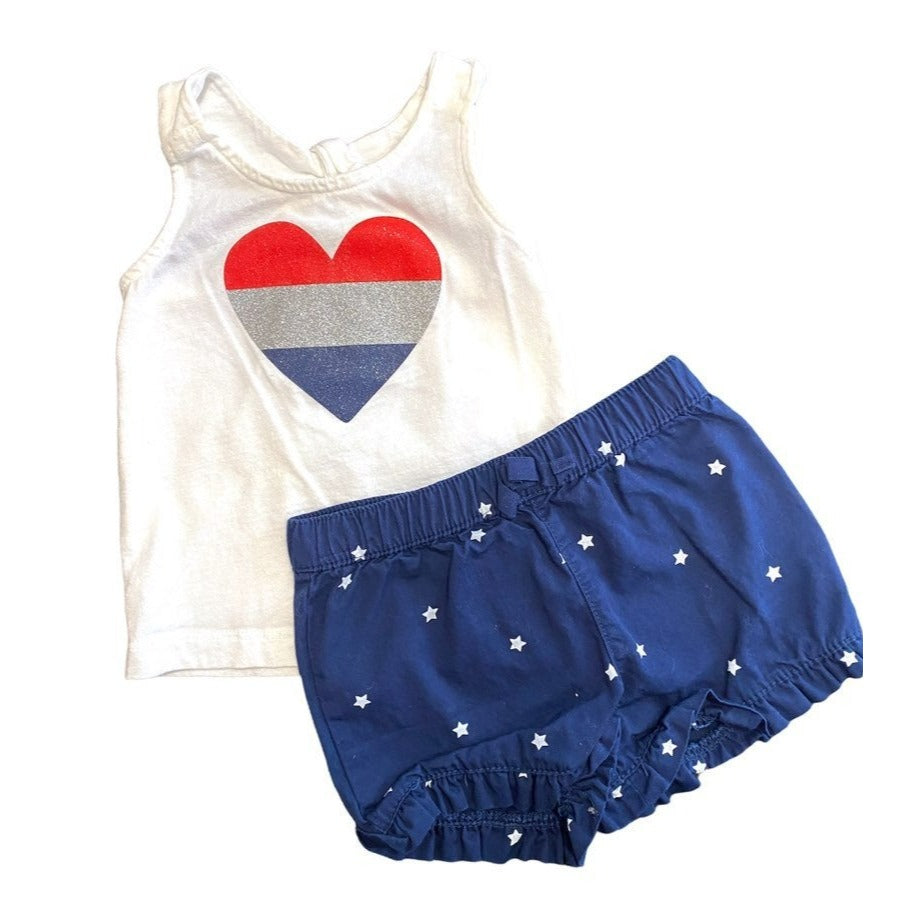 9 months baby girls 4th of July outfit