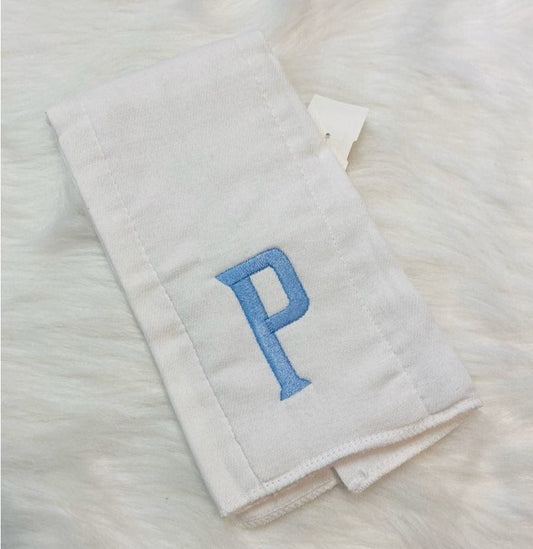 NEW P monogram burpcloth NWT