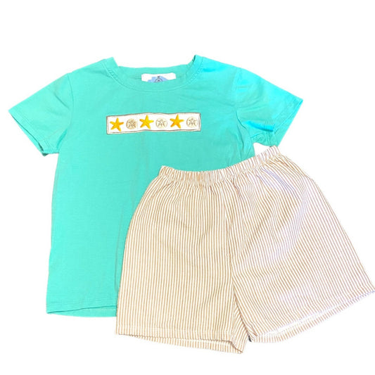 6/7 boys beach shorts set