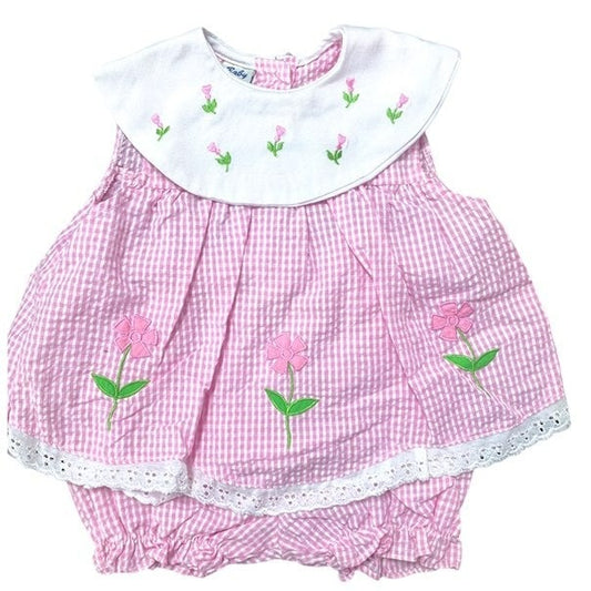 18 months vintage gingham bloomer set