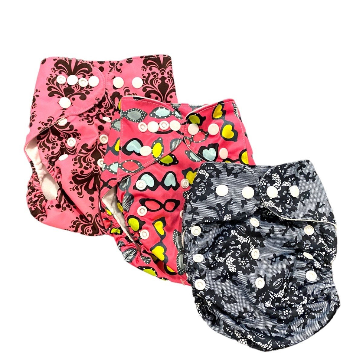 Girls pocket cloth diapers bundle