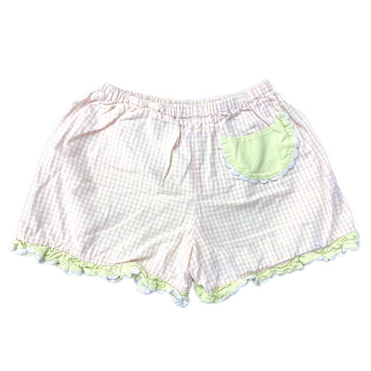 4T girls Plaid ruffle Shorts