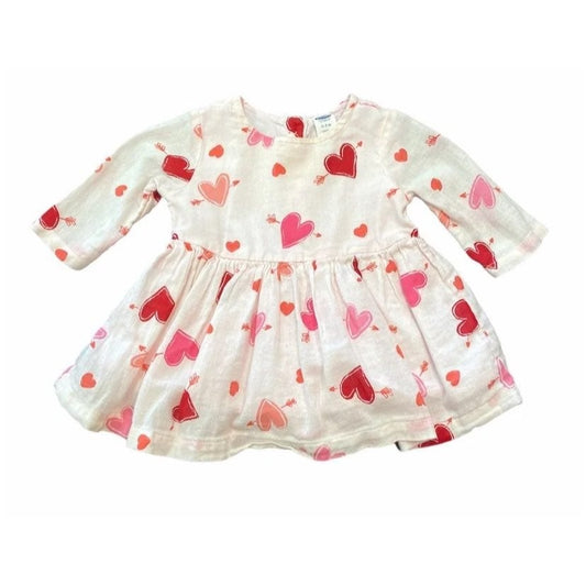0-3m Old Navy hearts dress