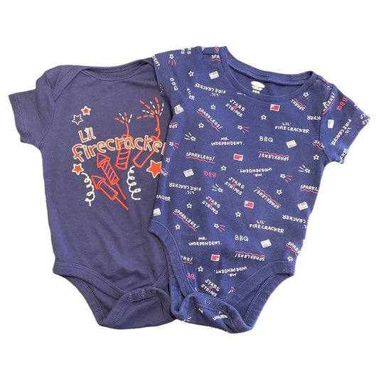 6-12 months 4th of July onesies bundle