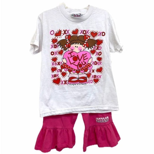 Size 6 Valentine's Day ruffle outfit