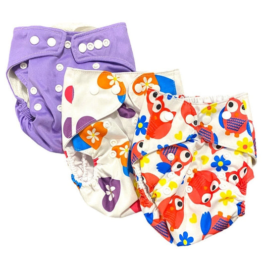 Girls pocket cloth diapers bundle