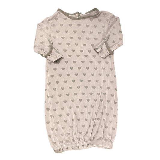 3-6 months Kickee Pants feather hearts baby gown