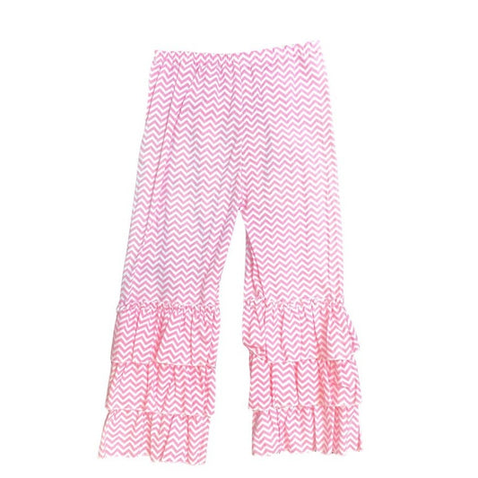 New 3/4 pink ruffle pants