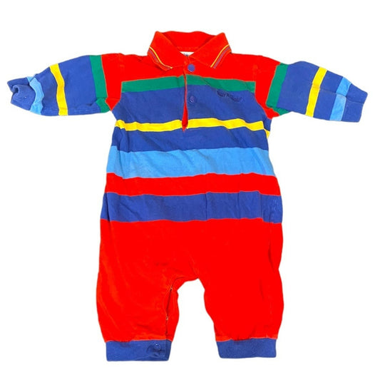 Vintage 6-9 months Osh Kosh color block romper