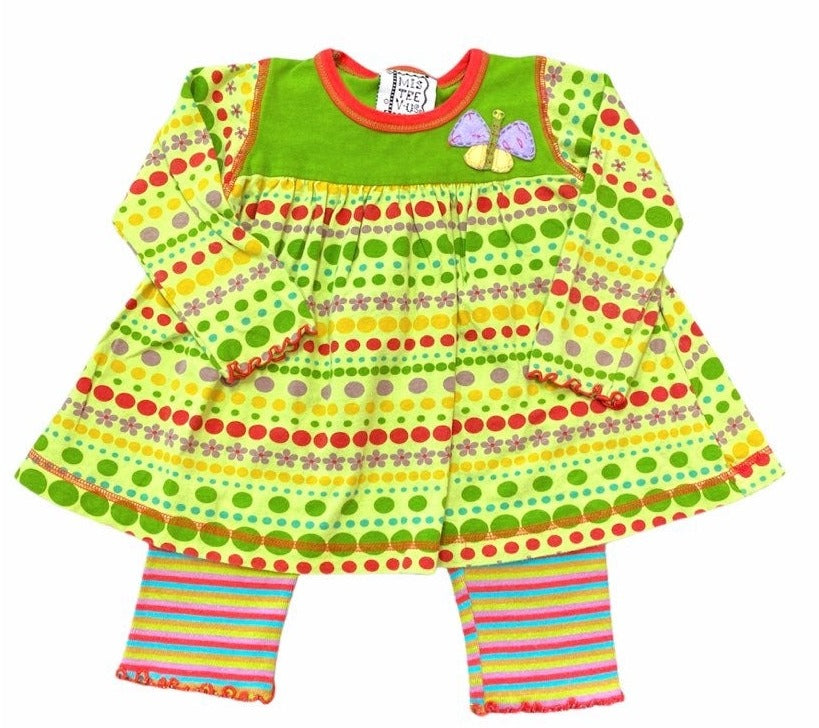 2T long sleeve ruffle outfit