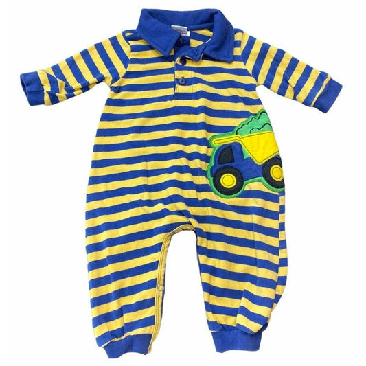 0-3m Wally & Willie dumptruck romper