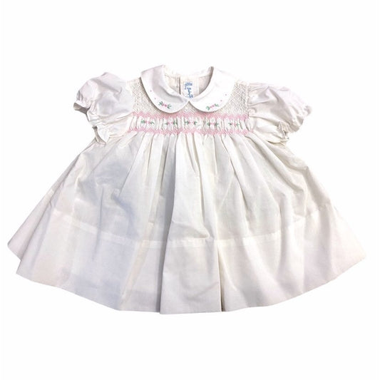 12 months vintage smocked dress