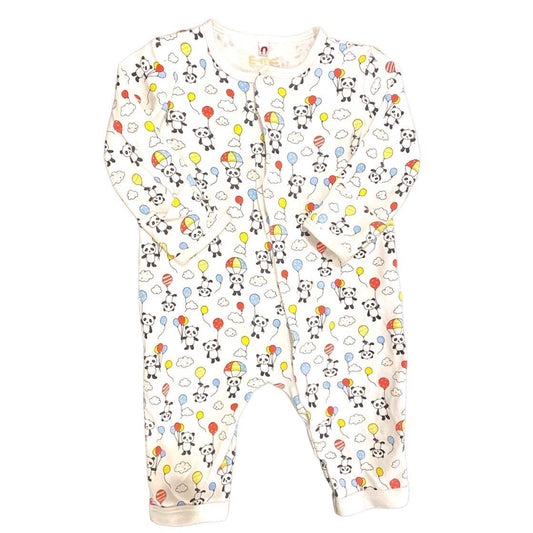 0-3 months magnetic me panda coverall romper