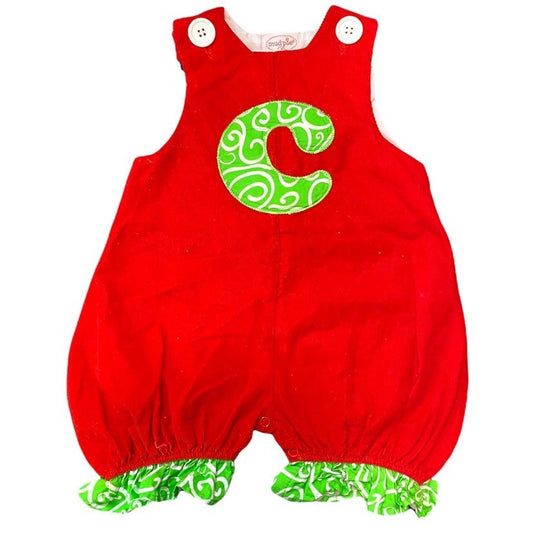 0-6 months mudpie Christmas Romper "C"