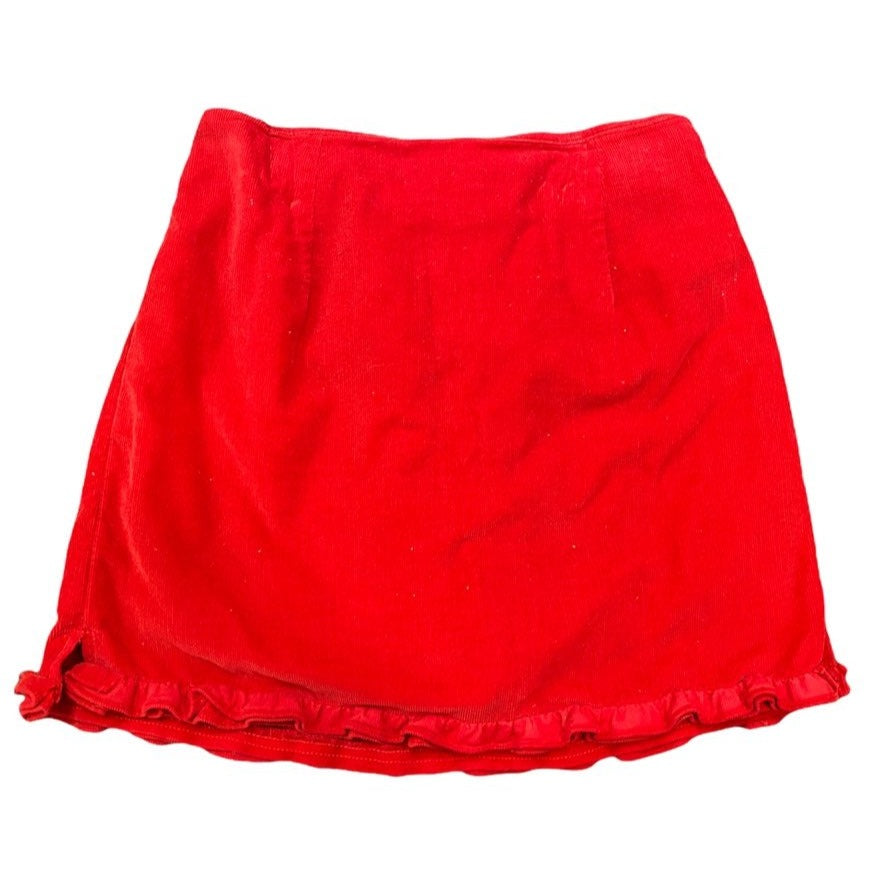 Size 8 red corduroy skirt
