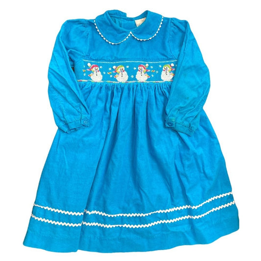 4T smocked winter Dress