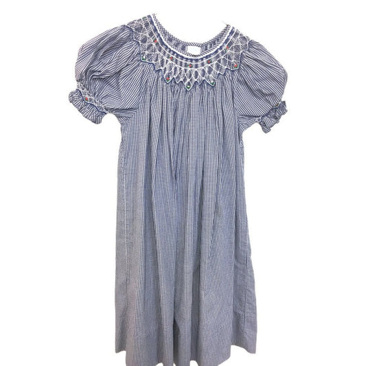 Size 5 navy smocked dress