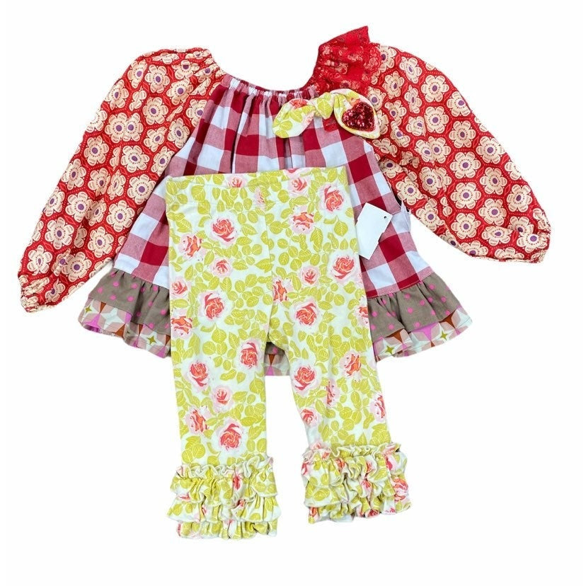 New 3T Sweet Honey custom ruffle outfit