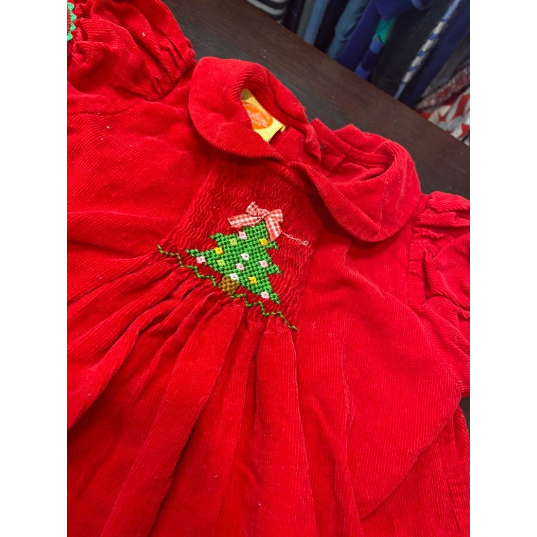 9 months smocked Christmas Dress