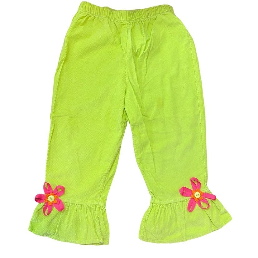 3t green ruffle pants