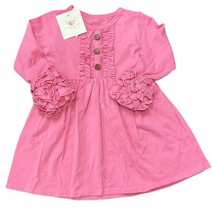 New 3T boutique pink ruffle lap Dress