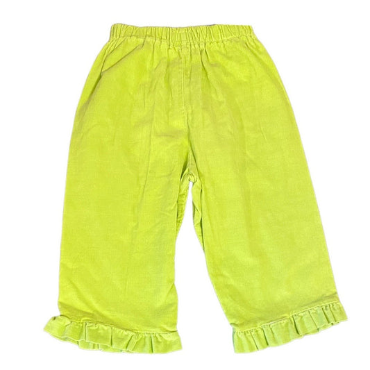 Size 2 green corduroy Ruffle Pants