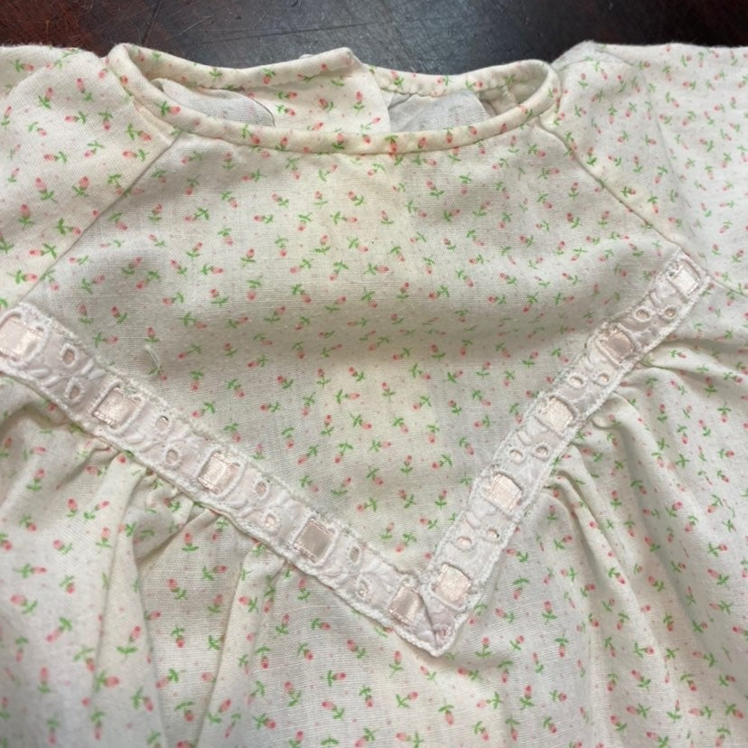 Vintage baby girls floral gown