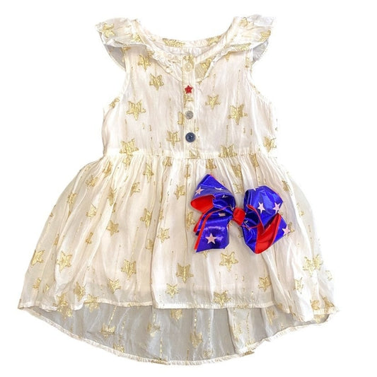 18 months 4th of July Dress & New Bow bundle